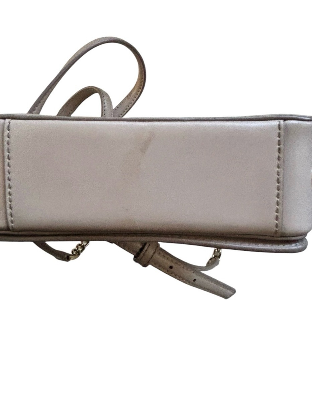 kate spade Leather Top-Handle Satchel in Light Beige with pearls - Picture 5 of 7